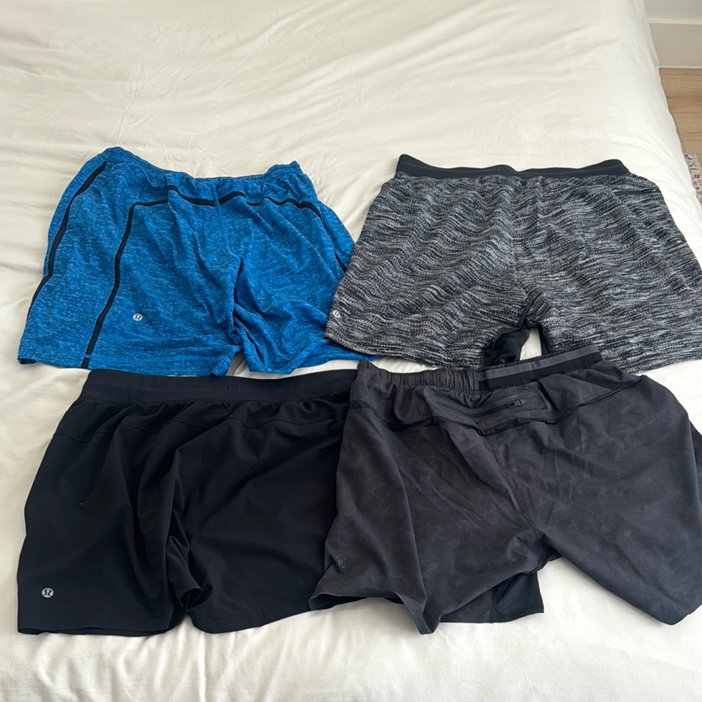 Lululemon Men's Athletic Shorts Set - Blue, Gray, Black